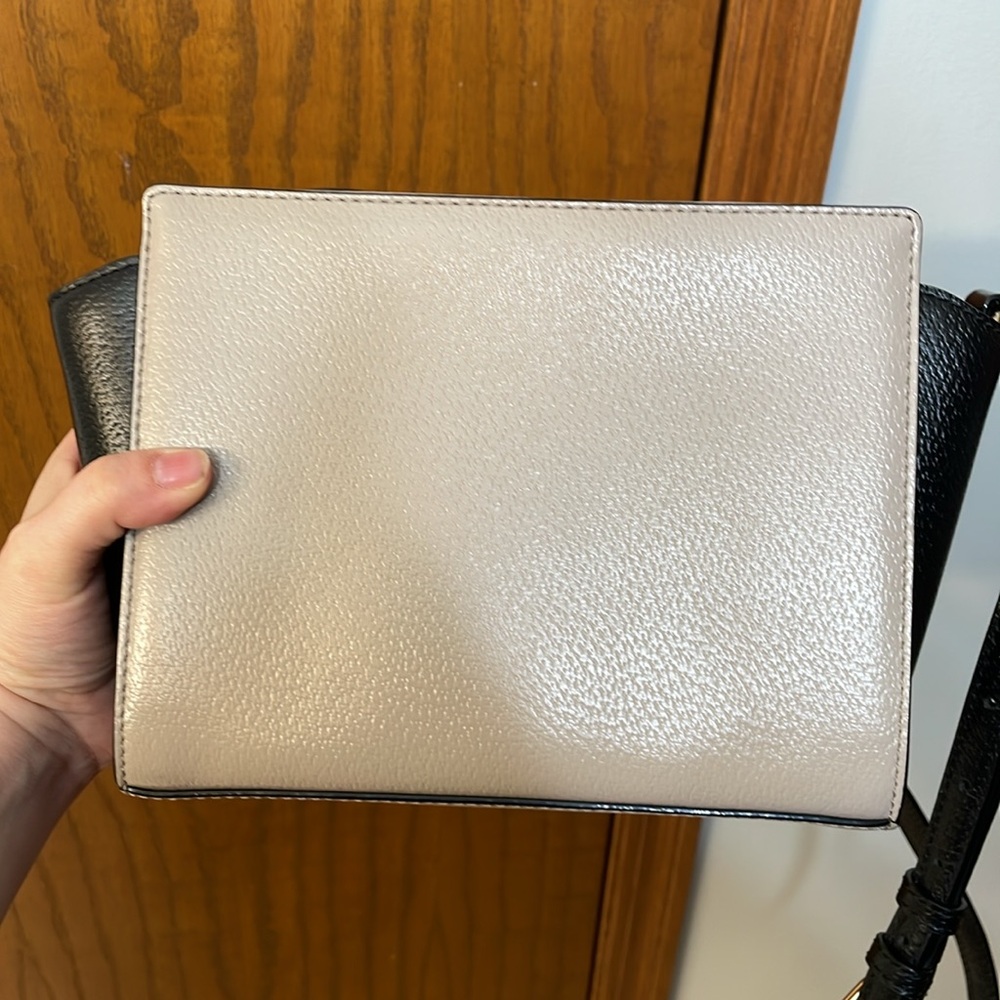 KATE SPADE NWOT Hayden Grand Street Color Block Crossbody Bag Black Tan ♠️ - Picture 8 of 15